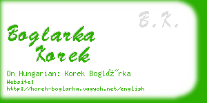 boglarka korek business card